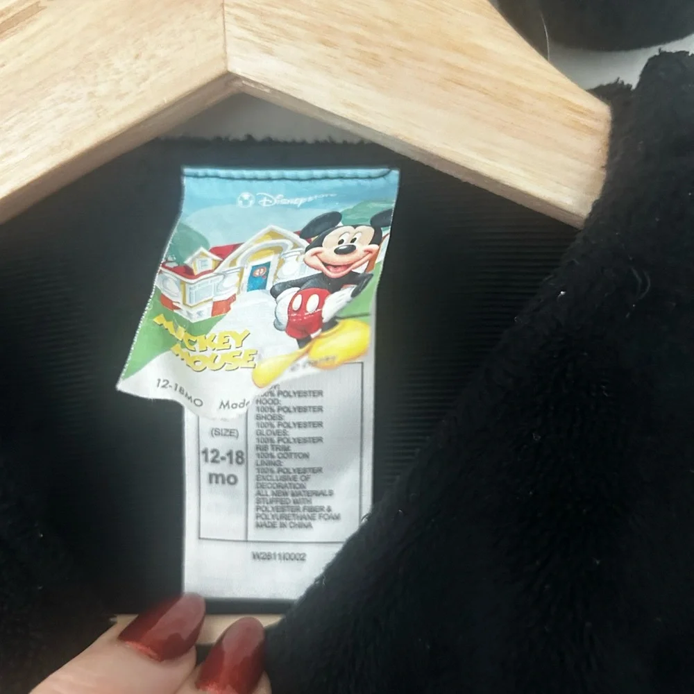 Disney Mickey Mouse 12-18 months Halloween Costume with Ears - Picture 2 of 3